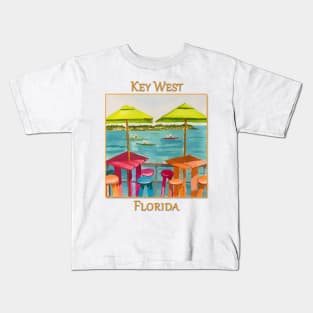 Key West Florida Umbrellas - WelshDesigns Kids T-Shirt